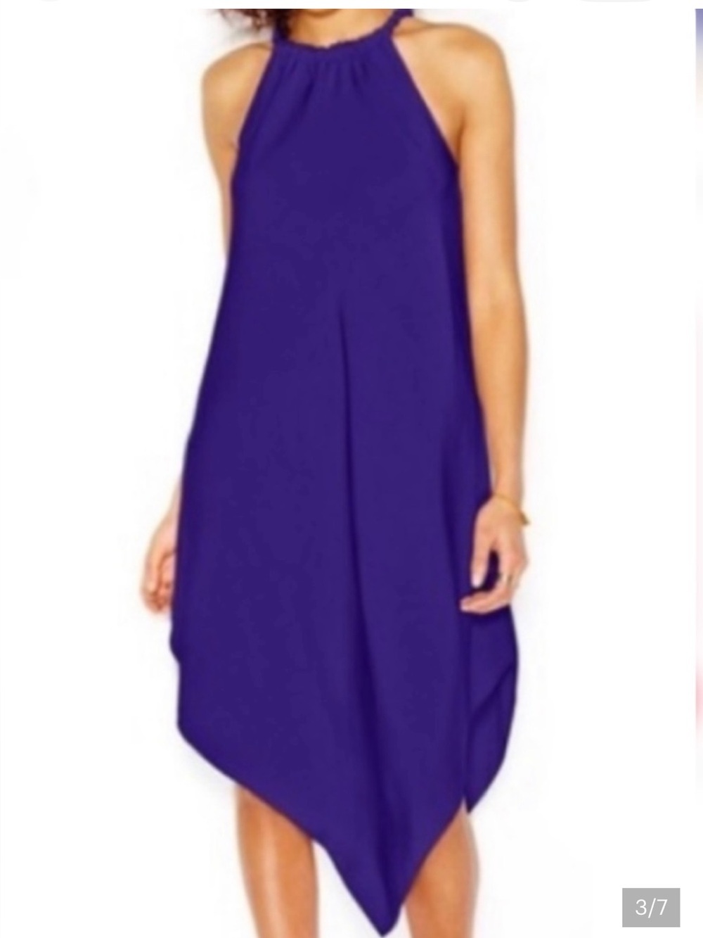 RACHEL Rachel Roy - Bright Royal Blue Handkerchief Dress Small